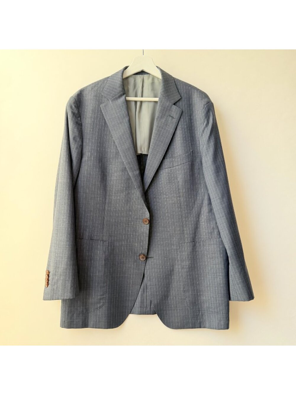 Suitsupply Mens Size 44US Pure Wool Super 120’s Gray Two Button Blazer